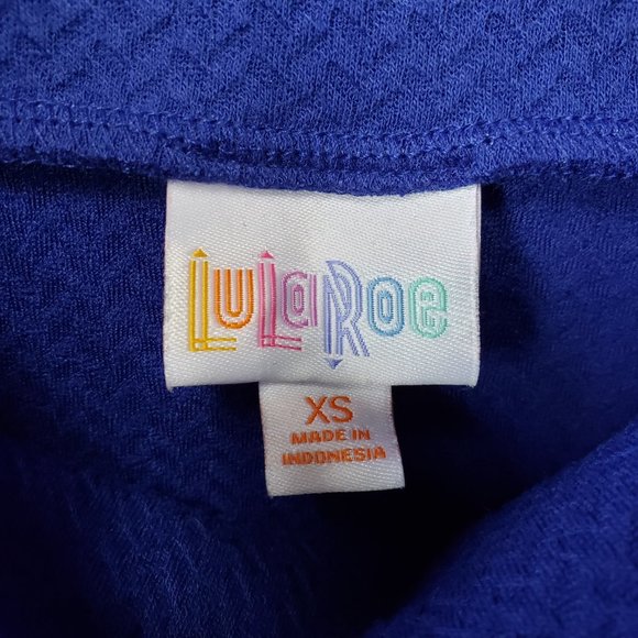 NWT LuLaRoe Size XS Solid Royal Blue Cassie Straight Pencil Skirt Stretch Knit - Picture 5 of 6